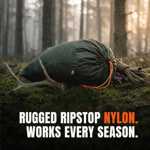 Elk Game Bags 5 Pack - Breathable Ripstop Hunting Meat Bags | 40D nylon quarter sacks, four 24x40in plus one 17x29in trim, reflective strip, washable, reusable for deer, moose, caribou in Saudi Arabia