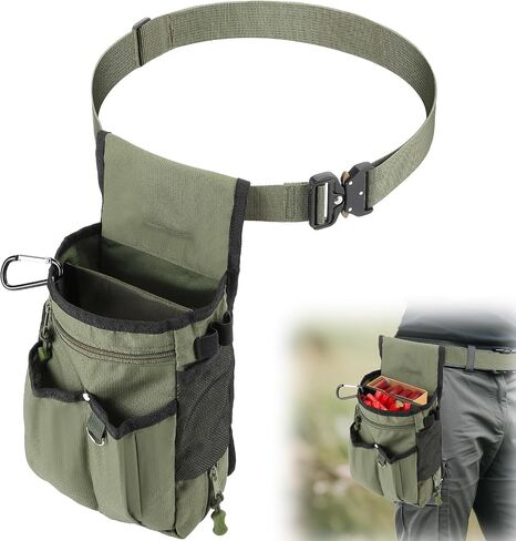 Rip Stop Shotgun Shooting Bag, Shotgun Rounds Pouch, Oxford Cloth Hunting Range Gear Bag for Clay, Trap & Skeet Shooting, Hunting Pouch Accessories in Saudi Arabia