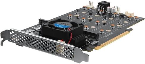 8-Drive NVMe SSD to PCIe 4.0 X 16 Adapter Card with Active Cooling (88048 8-Drive NVMe Expansion Card, Plain) Visit the oaknode Store (Plain) in Saudi Arabia