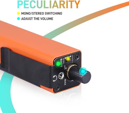 StudioMan PA7 Personal in-Ear Monitor Amplifier, Orange, 3.5mm Output XLR and TRS Inputs, Stereo/Mono Switch, Volume Control, Rack Mountable, Metal in Saudi Arabia