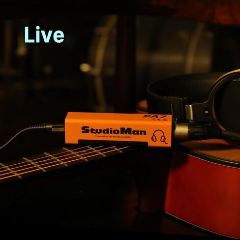 StudioMan PA7 Personal in-Ear Monitor Amplifier, Orange, 3.5mm Output XLR and TRS Inputs, Stereo/Mono Switch, Volume Control, Rack Mountable, Metal in Saudi Arabia