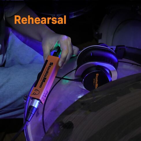 StudioMan PA7 Personal in-Ear Monitor Amplifier, Orange, 3.5mm Output XLR and TRS Inputs, Stereo/Mono Switch, Volume Control, Rack Mountable, Metal in Saudi Arabia