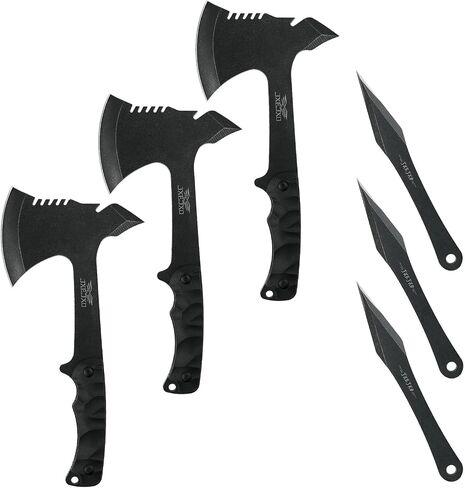 Throwing Axe Sets, Overall 10.2in 6Pack Throwing Tomahawk, Full Tang 420HC Stainless Steel, Design for Hawks Throwing Recreation and Competition in Saudi Arabia
