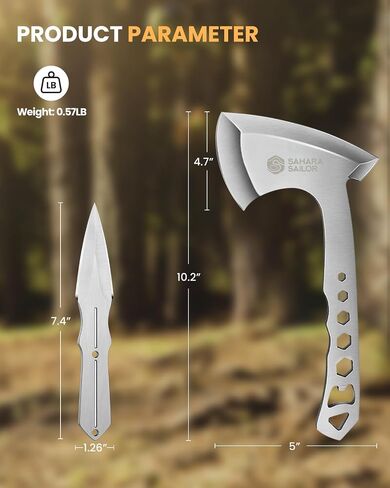 Sahara Sailor Throwing Axes, 3 Pack 10inch Throwing Axes and Tomahawks Set, with Bottle Openers, a Wrench and Nylon Sheath for Competiton and Recreation in Kuwait