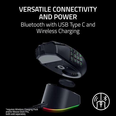 Razer Naga V3 Pro Wireless MMO Gaming Mouse with Swappable Side Plates in Saudi Arabia