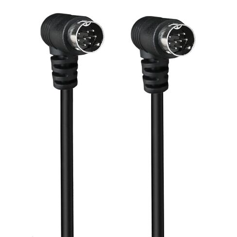 S-Video Mini DIN 9 Pin Double Angle Male to Male Audio Cable for TV Receiver Monitor Projector Audio and Video Receiver etc (10ft) in Saudi Arabia