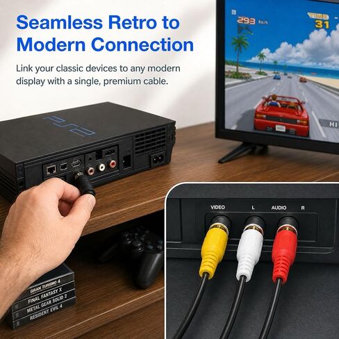 S Video Cable Pin S-Video 4 Pin S-Video Male to 3 RCA Male Composite AV Mini DIN Cable 5 ft Adapter for TVs Monitors VCRs DVD Players Camcorders Projectors Capture Cards 60inch in Saudi Arabia