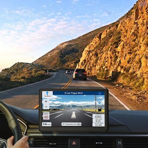 GPS Navigator للسيارة، خريطة 2026 7 بوصة تعمل باللمس للسيارة GPS 256-16 جيجابايت، توجيه اتجاه الدوران الصوتي، دعم السرعة والتحذير من الضوء الأحمر، شاحنة تحديث مجانية لخريطة أمريكا الشمالية مدى الحياة (فضي) in Kuwait