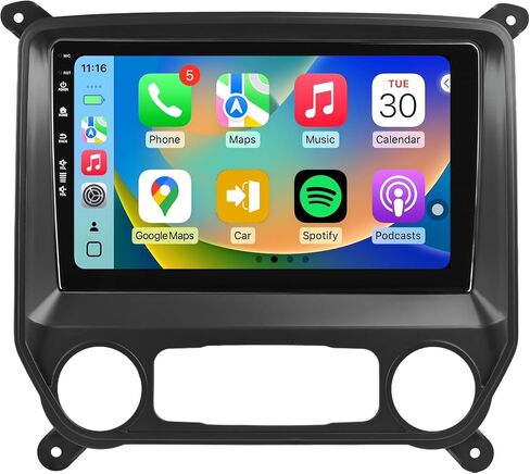 Car Stereo Radio for Chevrolet Silverado GMC Sierra 2014-2018, Android 13 Wireless CarPlay Android Auto, 10 Inch Head Unit IPS HD Screen, Bluetooth/SWC/GPS/FM/RDS/Wifi/1080P Rearview Camera in Saudi Arabia