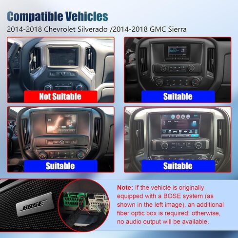 Car Stereo Radio for Chevrolet Silverado GMC Sierra 2014-2018, Android 13 Wireless CarPlay Android Auto, 10 Inch Head Unit IPS HD Screen, Bluetooth/SWC/GPS/FM/RDS/Wifi/1080P Rearview Camera in Saudi Arabia