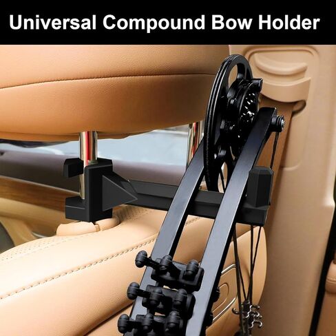 Buddy 2-Pack - Universal Vehicle Headrest Mount for Compound Bows, Secure & Space-Saving Storage for Trucks/SUVs/Cars, Soft-Padded Anti-Scratch Design in Kuwait