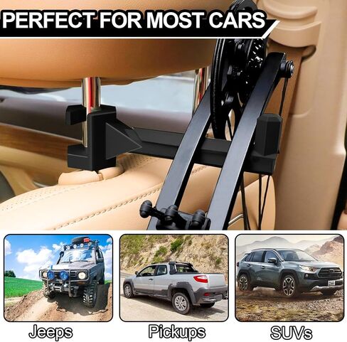 Buddy 2-Pack - Universal Vehicle Headrest Mount for Compound Bows, Secure & Space-Saving Storage for Trucks/SUVs/Cars, Soft-Padded Anti-Scratch Design in Kuwait
