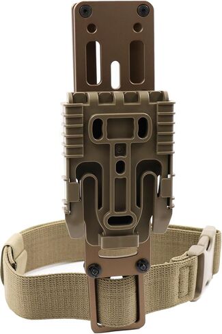 Tactical Modular Holster Adapter with QLS Fork & Receiver, Drop Leg Holster Platform w/Elastic Anti-Slip Leg Strap, for Police Airsoft Hunting in Saudi Arabia