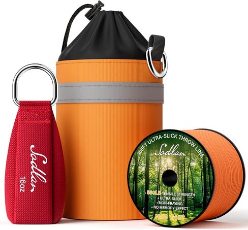Arborist Throw Line Kit - Ultra Slick 166ft Rope with 16Oz Weight Throw Bag Low High Limb Throwing Adults Forestry Tree Trimming Cutting Gear in Saudi Arabia