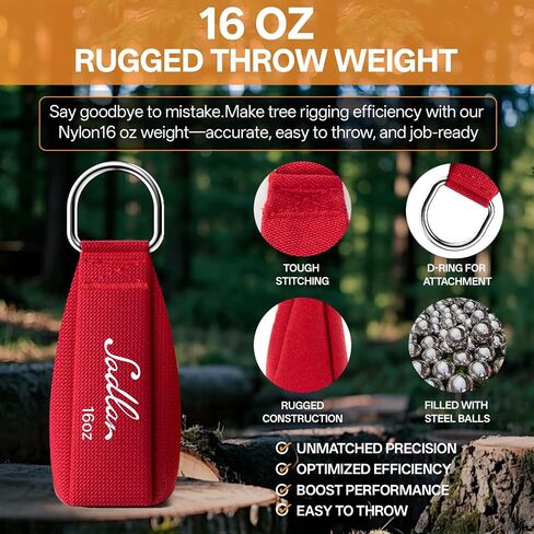 Arborist Throw Line Kit - Ultra Slick 166ft Rope with 16Oz Weight Throw Bag Low High Limb Throwing Adults Forestry Tree Trimming Cutting Gear in Saudi Arabia