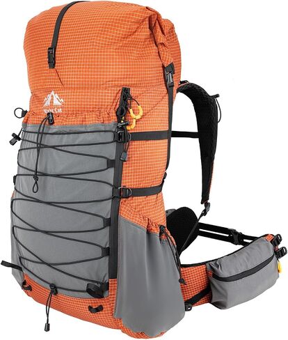 Night Cat Internal-frame Hiking Backpcack: 50l - 70l Backpack Lightweight | 3 LB Ultralight Backpack with Max 70L Capacity - Max Load 33 LB - Desiged for Overnight Camping Trip & Multi-day Backpacking in Kuwait