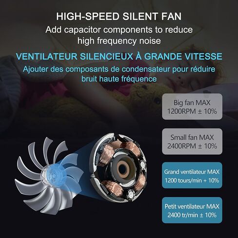 TopMate C5 12-15.6 inch Gaming Laptop Cooler Cooling Pad | 5 Quiet Fans and LCD Screen | 2500RPM Strong Wind Designed for Gamers and Office in Saudi Arabia