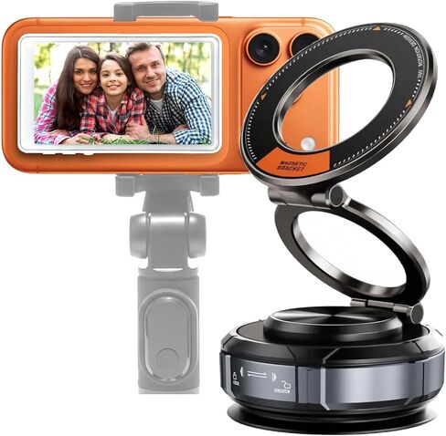 Magnetic Selfie Monitor Screen and Vacuum Magnetic Car Phone Holder Set for iPhone and Android Cell Phones in Saudi Arabia