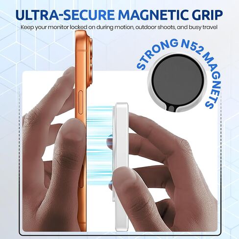 Magnetic Selfie Monitor Screen and Vacuum Magnetic Car Phone Holder Set for iPhone and Android Cell Phones in Saudi Arabia