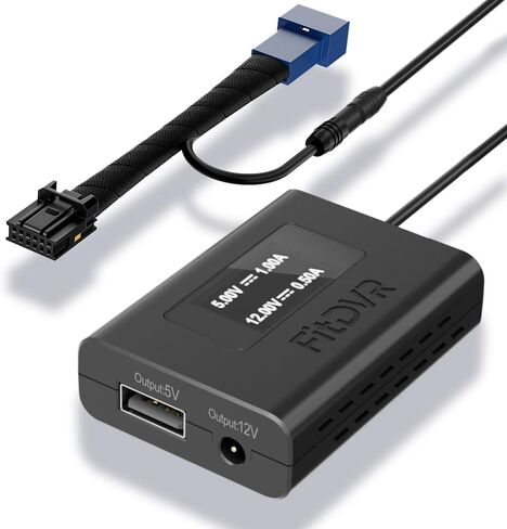 Dash Camera Power Adapter 12-Pin (Type A) for for Hyundai, Kia, Genesis, LED Display USB Power Source, Easy to Install, 5V 12V Output, D3-038 in Saudi Arabia