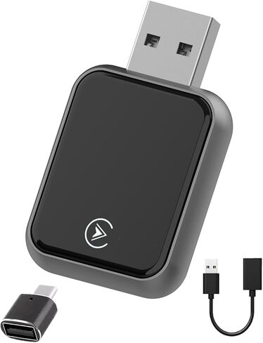 2026 Upgraded USB Wireless CarPlay Adapter for iPhone, Bluetooth 5.8 and Wi-Fi 6, Automatic & Zero-Delay Connection, Android auto Carplay Wireless Adapter for Android and iOS Systems. (Light Gray) in Saudi Arabia