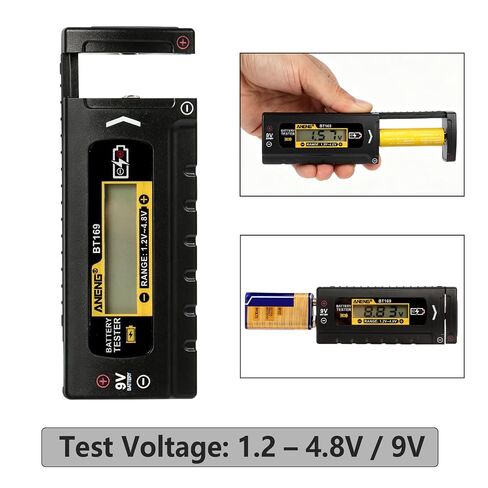 Digital Battery Tester, Universal Battery Checker with LCD for AA/AAA/C/D/9V/Button Cells in Saudi Arabia