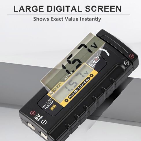 Digital Battery Tester, Universal Battery Checker with LCD for AA/AAA/C/D/9V/Button Cells in Saudi Arabia