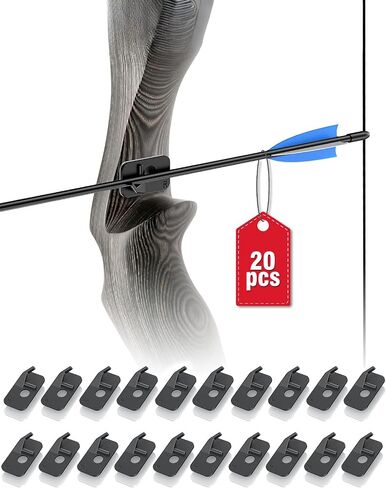 NOVASPARK 20 Pcs Recurve Bow Arrow Rest, Right Hand Self-Adhesive Plastic Stick-On, Weatherproof Hold & Frictionless Clearance for Backyard Target Practice & Youth Archery Clubs in Saudi Arabia