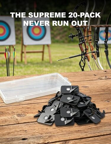 NOVASPARK 20 Pcs Recurve Bow Arrow Rest, Right Hand Self-Adhesive Plastic Stick-On, Weatherproof Hold & Frictionless Clearance for Backyard Target Practice & Youth Archery Clubs in Saudi Arabia