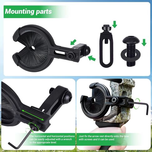 Archery Arrow Rest Brush Capture Arrow Rest for Compound & Recurve Bow Hunting Whisker Arrows Stand Targeting & Hunting Accessories ﻿ in Saudi Arabia