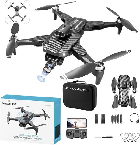 4K UHD GPS Drone (Equipped with dual cameras), Foldable Drone, small-scale Drone Control Quadcopter With Height Setting Function, Six-pass Gyroscope, Gesture Photo, Video Recording, Headless Mode, Emergency Stop, Trajectory Gravity Sensing, and Auto-photo in Saudi Arabia