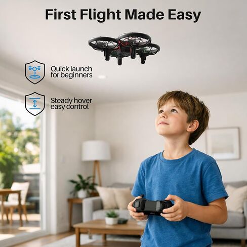 SYMA X100 Indoor Drone for Kids 8-12, Obstacle Avoidance, Full Guard | 20-Min Flight with 2 Batteries, One-key 360° Flips, Altitude Hold and Full Propeller Guard for Safe Indoor Flying in Saudi Arabia