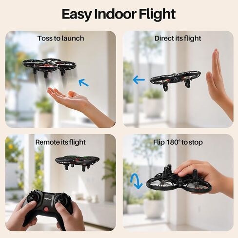 SYMA X100 Indoor Drone for Kids 8-12, Obstacle Avoidance, Full Guard | 20-Min Flight with 2 Batteries, One-key 360° Flips, Altitude Hold and Full Propeller Guard for Safe Indoor Flying in Saudi Arabia