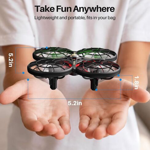 SYMA X100 Indoor Drone for Kids 8-12, Obstacle Avoidance, Full Guard | 20-Min Flight with 2 Batteries, One-key 360° Flips, Altitude Hold and Full Propeller Guard for Safe Indoor Flying in Saudi Arabia