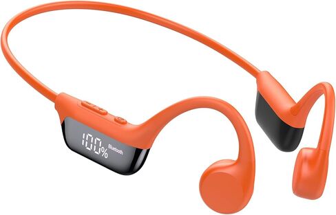 Bone Conduction Headphones Bluetooth 6.0 Earbuds, Open Ear Headphones | Dual Driver Sound, LED Display, IPX7 for Sport / running, Dual Device Connection & Low-Latency Game Mode,12 Hours Playtime in Saudi Arabia
