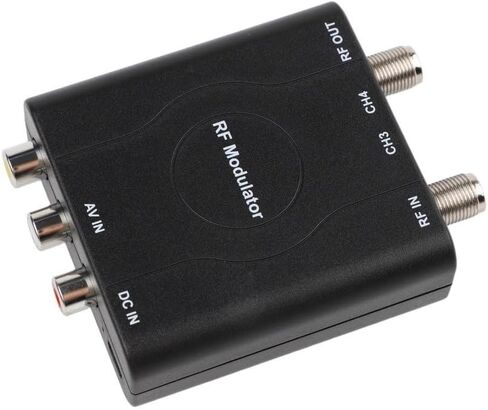 M61A RF Modulator AV to RF Converter, NTSC CH3/CH4 Analog Signal Modulator with for rca to Coaxial F Female Output, PLL VHF Video Adapter for Cable TV, USB 5V for Home TV Systems. in Saudi Arabia
