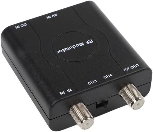 M61A RF Modulator AV to RF Converter, NTSC CH3/CH4 Analog Signal Modulator with for rca to Coaxial F Female Output, PLL VHF Video Adapter for Cable TV, USB 5V for Home TV Systems. in Saudi Arabia