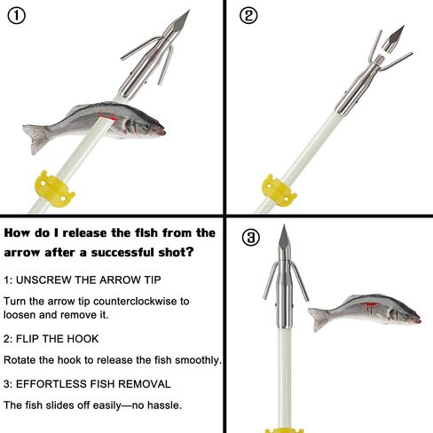 6 Pack 32 inch Bowfishing Arrows with Broadheads and Safty Slides Bow Fishing Arrow Luminous for Compound Bow Recurve Bow Fishing Hunting in Saudi Arabia