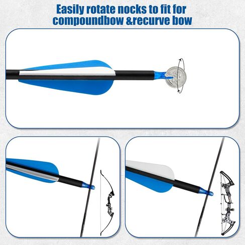 24Pcs 30" Carbon Archery Arrows, Hunting & Target Practice | Matched for Compound & Recurve Bows, Durable Carbon Shaft and Removable Tips‌ in Saudi Arabia