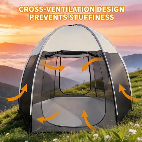 Screen House Tent Portable Canopy with Floor Mosquito Net Outdoor Room Perfect for Patio Backyard Gazebo Picnic Mesh. in Saudi Arabia