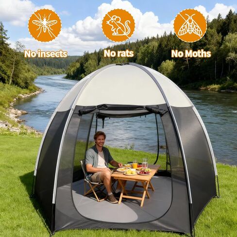 Screen House Tent Portable Canopy with Floor Mosquito Net Outdoor Room Perfect for Patio Backyard Gazebo Picnic Mesh. in Saudi Arabia
