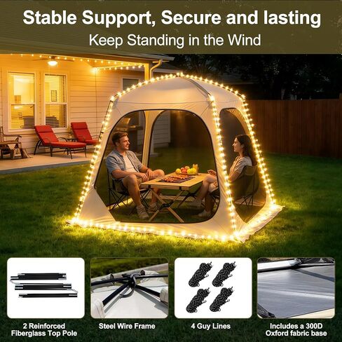 Portable Screen House Tent for 4-6 Person,Camping Screen Tent | 75" x 51" x 75" outdoor shelter with sun shade canopy. Easy to carry for patio, backyard, garden, picnic and camping in Saudi Arabia