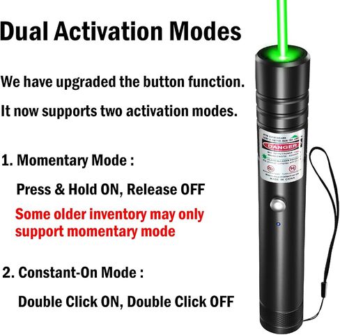 [2 Packs] Rechargeable Green Laser Pointer High Power Green Beam Laser Light Long Distance Range For TV/LED/LCD Screens Tactical Flashlights Presentation Office/Outdoors/Astronomic/Construction [001] in Kuwait