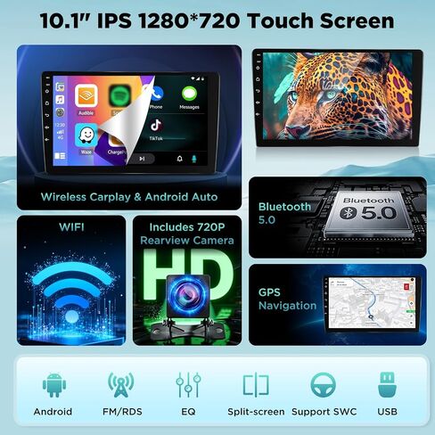 [2G+64G] Volxcereo Car Radio for BMW X1 E84 2009-2015, 10.1 inch Android Touchscreen Stereo with Carplay/Android Auto, GPS Navigation, WiFi, Bluetooth 5.0, SWC, FM/RDS, EQ in Saudi Arabia