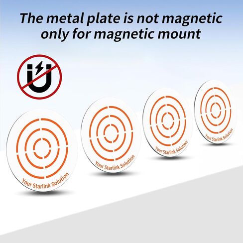 4PCS Starlink Mini Gen3 Magnetic Mount Plates for Car Truck SUV Roof | Adhesive Metal Plate Magnetic Pads for Satellite Dish Magnetic Car Mount in Saudi Arabia