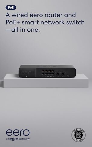 Amazon eero PoE Gateway - 10-port eero router and PoE switch (Two 10 GbE ports, eight 2.5 GbE PoE ports) in Saudi Arabia