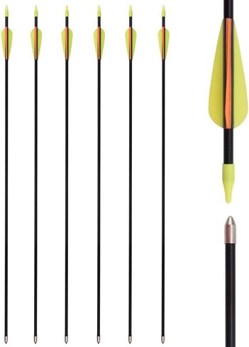 26 28 30 Inch Youth Arrows Fiberglass Archery Recurve Bow Target Arrows Practice Shooting for Kids Beginners Outdoor in Kuwait