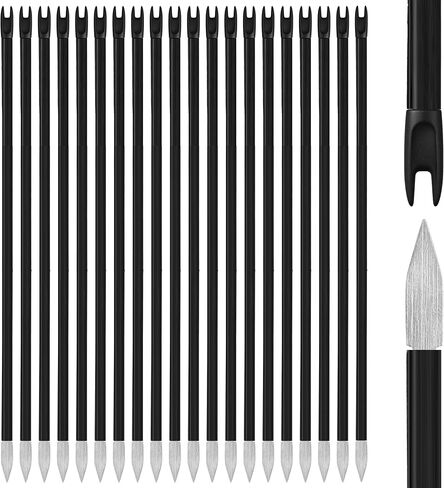20PCS Arrows for Mini Composite Bow with Metal Tips and Slotted Nocks 9.5 Inch in Kuwait