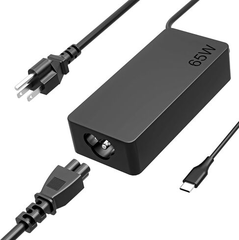 65W USB C Charger for Lenovo ThinkPad Yoga Chromebook | 65W/45W USB C fast charger for Lenovo ThinkPad X1 T480 T490 T580 Yoga 730 C740 C940 Chromebook 300e in Saudi Arabia