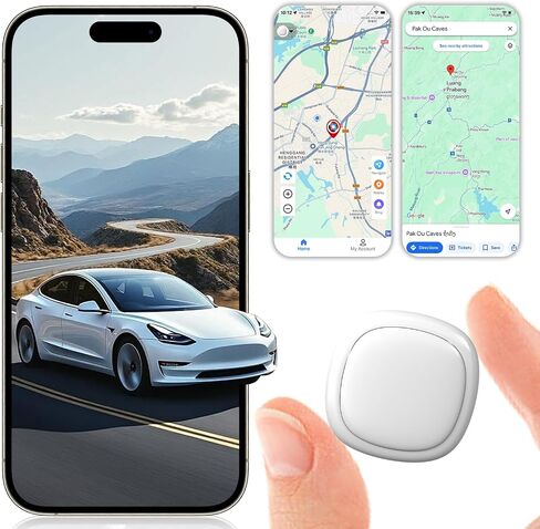 GPS Vehicle Tracker, No Subscription or SIM Card Required, iOS & Android | 1-Minute Location Updates, 1-Year Replaceable Battery, Magnetic IPX7 Waterproof Design for Cars & More in Saudi Arabia